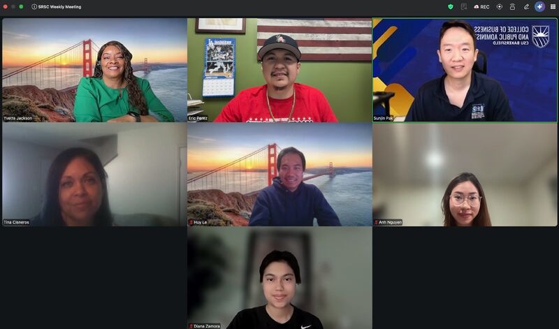 SRSC members and Dr. Sunjin Pak in a weekly Zoom session for the People Analytics with AI summer research series 2026